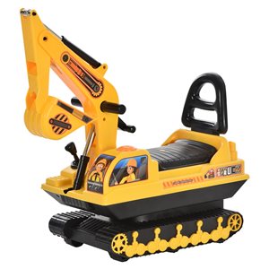 Qaba Excavator Kids Ride-On Construction Car