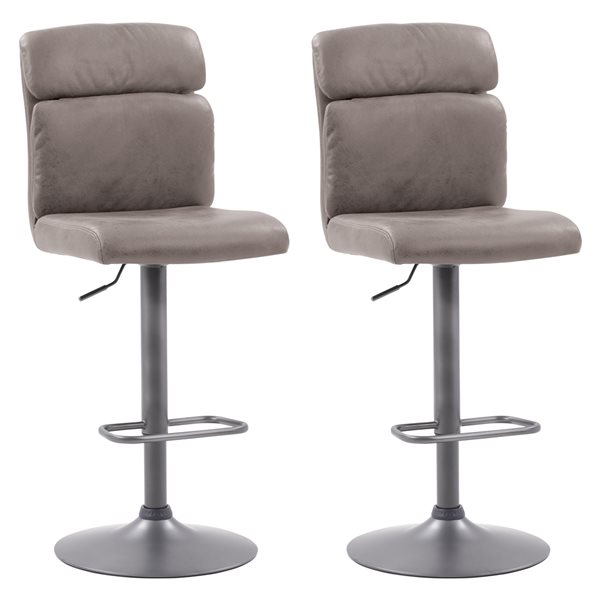 grey bar stools x2