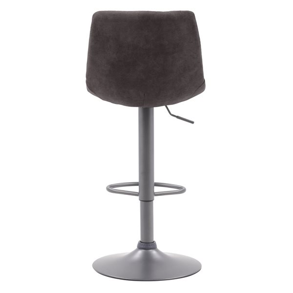 CorLiving Palmer Adjustable (25-in - 34-in) Tufted Dk Grey Barstools (Set of 2)