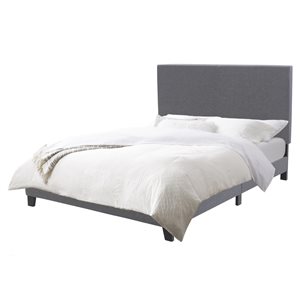 Corliving Juniper Grey Full Upholstered Bed