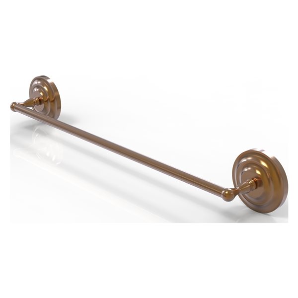 Allied Brass Que New 24-in Brushed Bronze Wall Mount Single Towel Bar