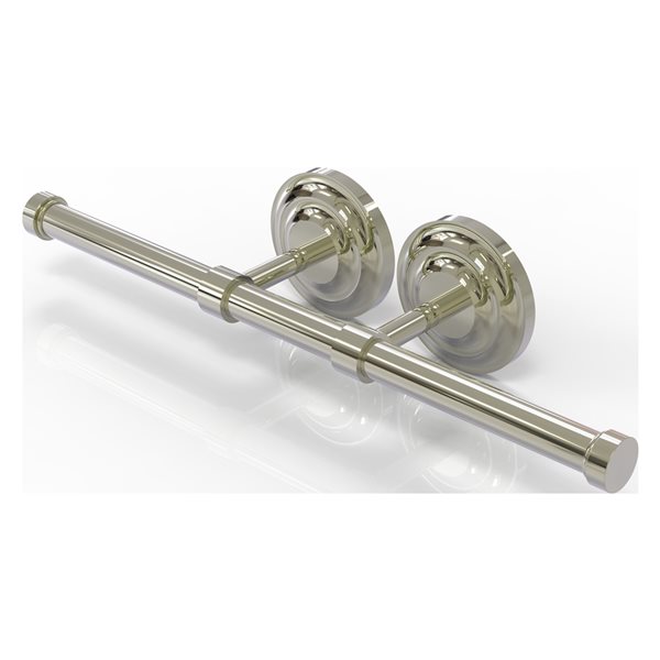 Allied Brass Que New Wall Mount Polished Nickel Double Post Toilet Paper Holder
