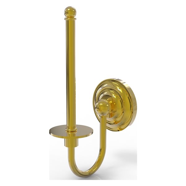 Allied Brass Que New Polished Brass Upright Single Post Wall Mount   330920548 MainImage 001 L 