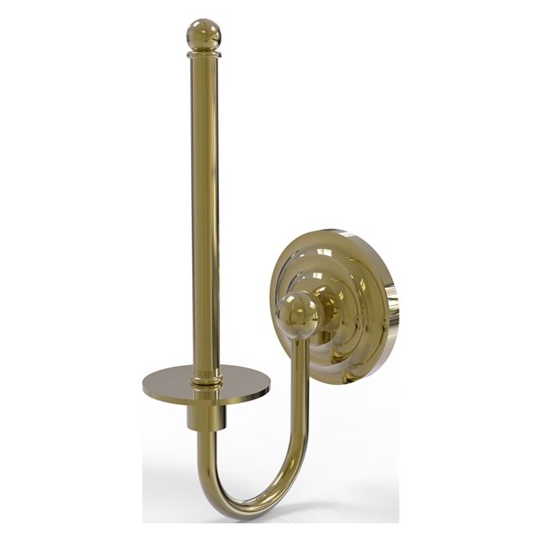 Allied Brass Que New Unlacquered Brass Upright Single Post Wall Mount   330920557 MainImage 001 L 