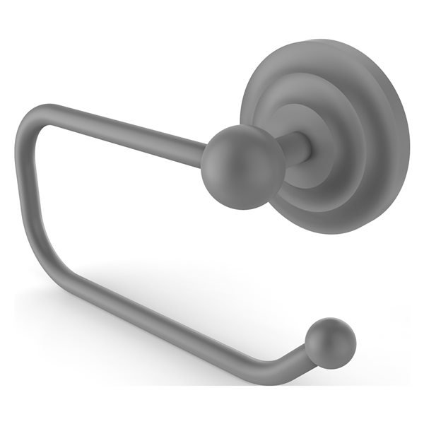 Allied Brass Que New Matte Grey Wall Mount Single Post Toilet Paper Holder