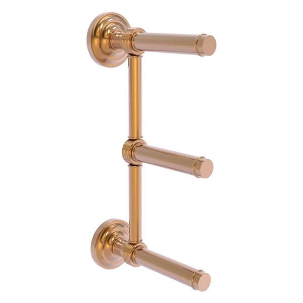 Allied Brass Que New Brushed Bronze Wall Mount 3-Roll Toilet Paper Holder