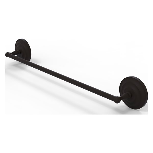 Allied Brass Que New 24-in Oil-rubbed Bronze Wall Mount Single Towel ...