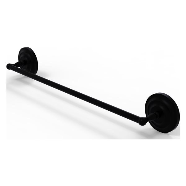 Allied Brass Que New 18-in Matte Black Wall Mount Single Towel Bar