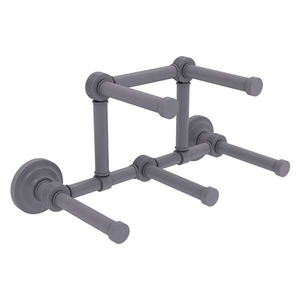 Allied Brass Que New Matte Grey Wall Mount 5-Roll Toilet Paper Holder