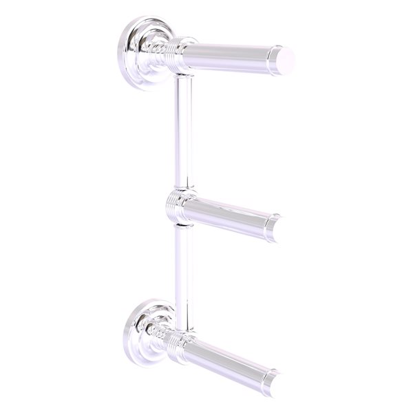 Allied Brass Que New Polished Chrome Wall Mount 3-Roll Toilet Paper Holder