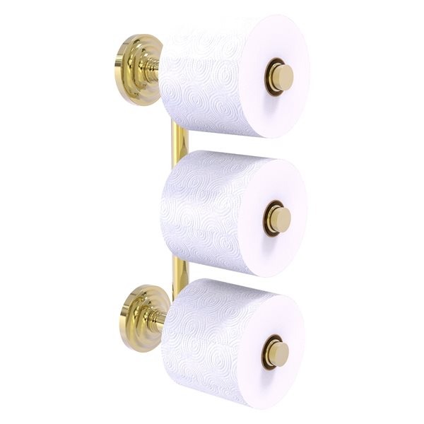 Allied Brass Que New Unlacquered Brass Wall Mount 3 Roll Toilet Paper   330920768 MainImage 001 L 