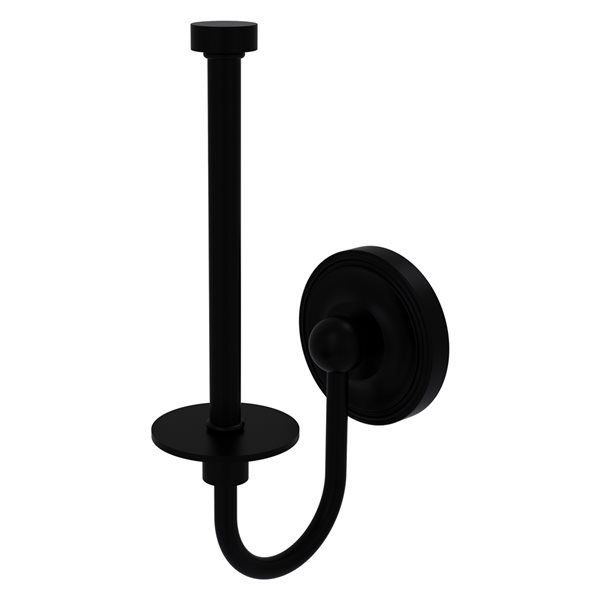 Allied Brass Regal Matte Black Finish Wall Mount Single Post Toilet Paper Holder