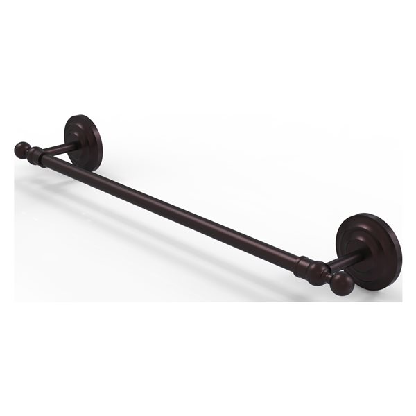Allied Brass Que New 36-in Antique Bronze Finish Wall Mounted Single Towel Bar