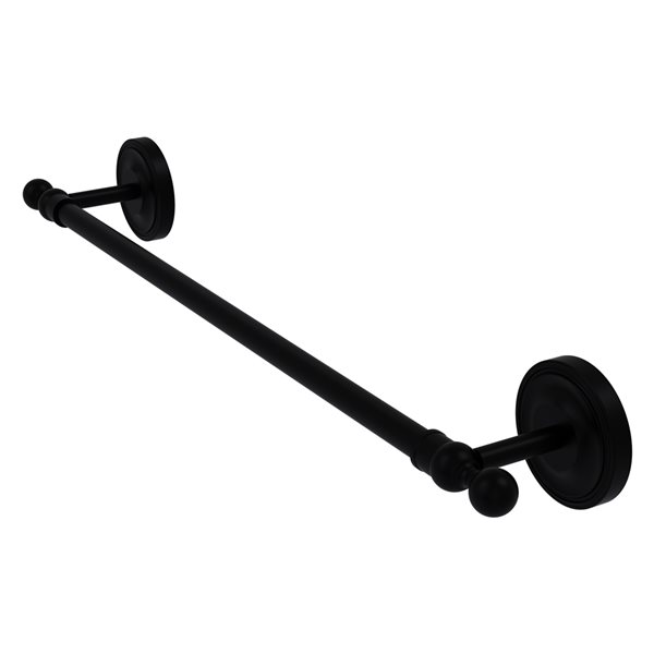 Allied Brass Regal 24-in Matte Black Finish Wall Mounted Single Towel Bar