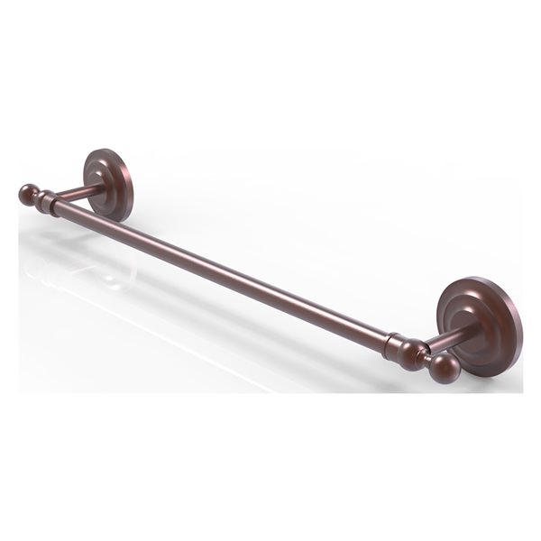 Allied Brass Que New 24-in Antique Copper Wall Mounted Single Towel Bar