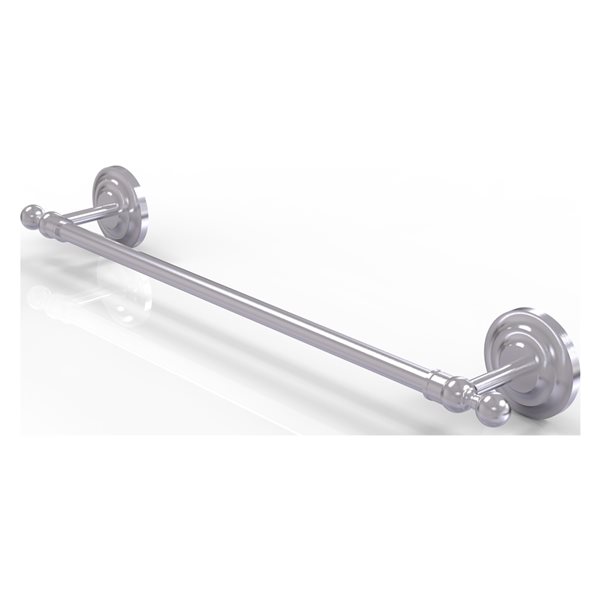 Allied Brass Que New 24-in Satin Chrome Wall Mounted Single Towel Bar