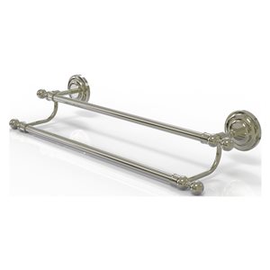 Allied Brass Que New 18-in Polished Nickel Wall Mounted Double Towel Bar