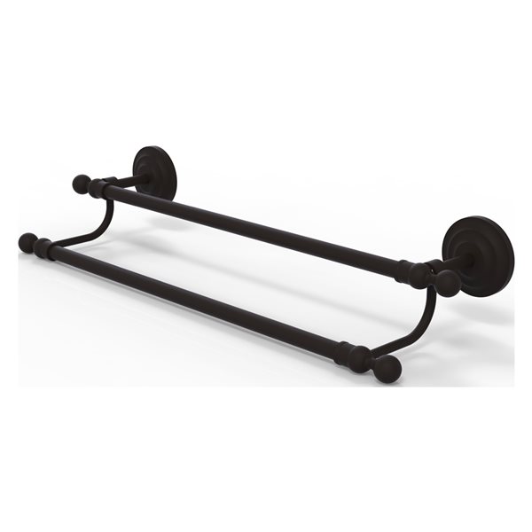 Allied Brass Que New 30-in Oil Rubbed Bronze Wall Mounted Double Towel Bar
