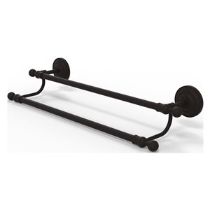 Allied Brass Que New 18-in Oil Rubbed Bronze Wall Mounted Double Towel Bar