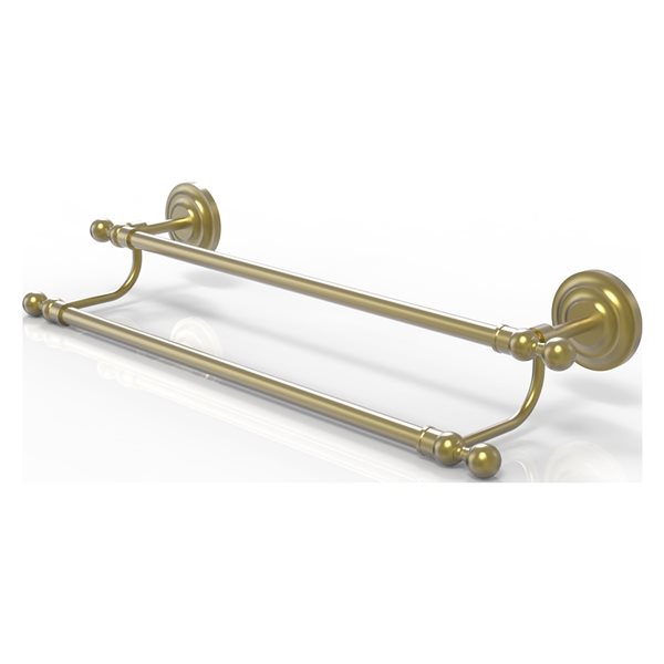 Allied Brass Que New 24-in Satin Brass Wall Mounted Double Towel Bar