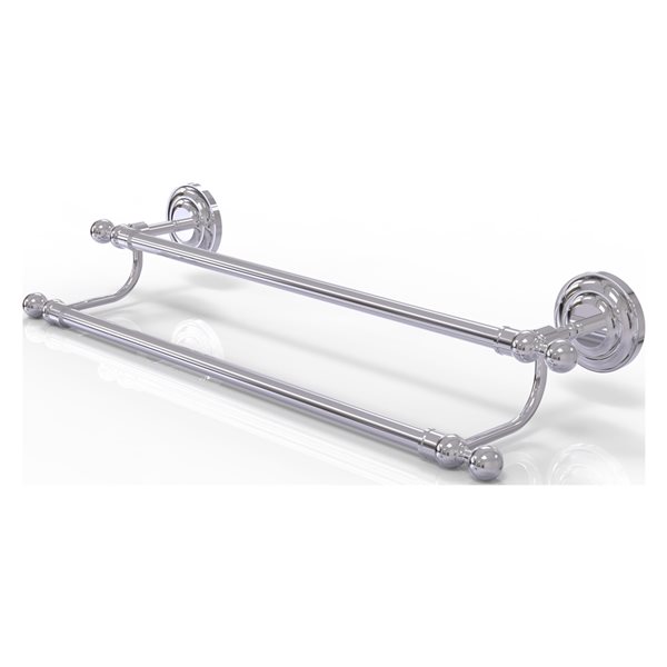Allied Brass Que New 36-in Polished Chrome Wall Mounted Double Towel Bar