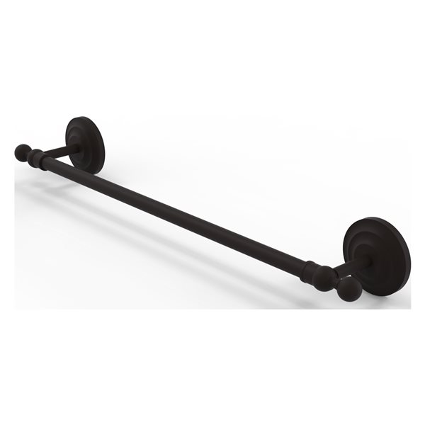 Allied Brass Que New 30-in Oil Rubbed Bronze Wall Mounted Single Towel Bar