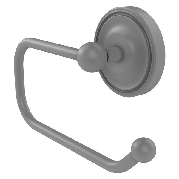 Allied Brass Regal Matte Grey Wall Mount Single Post Toilet Paper Holder