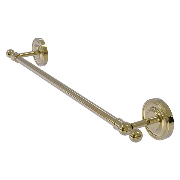 Allied Brass Regal 18-in Unlacquered Brass Finish Wall Mounted Single Towel Bar