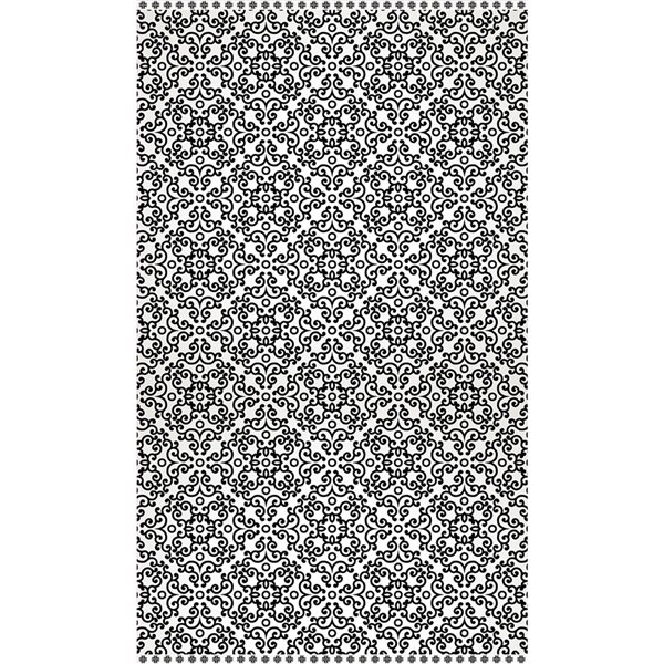 Hogar Studio Pablo 20-in x 34-in Black Rectangular Vinyl Kitchen Mat