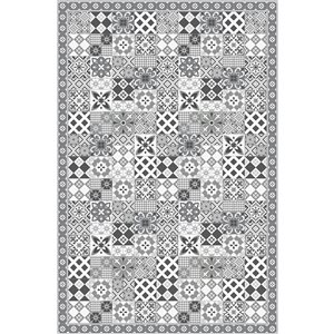 Hogar Studio Matteo 39-in x 59-in Grey Rectangular Vinyl Living Room Mat