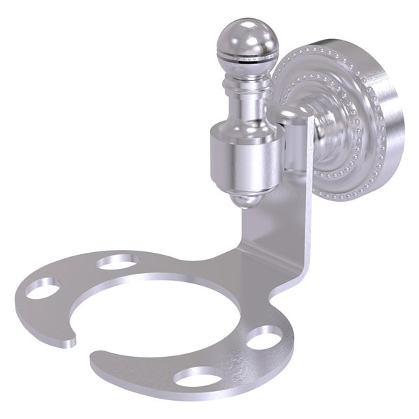 Allied Brass Retro Dot Satin Chrome Collection Tumbler and Toothbrush Holder