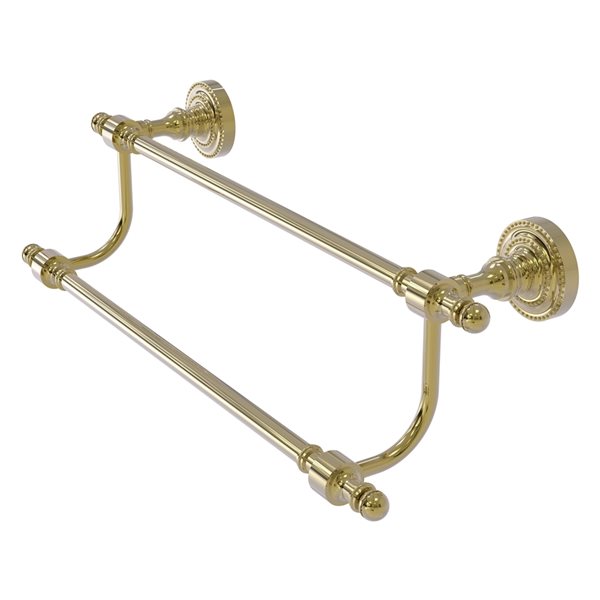 Allied Brass Retro Dot Unlacquered Brass 30-in Double Towel Bar | RONA