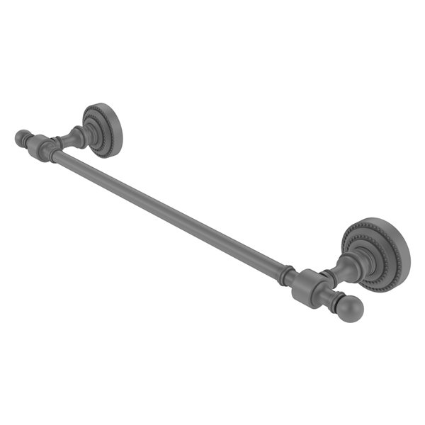 Allied Brass Retro Dot Matte Grey 36-in Towel Bar