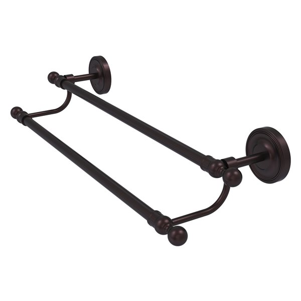Allied Brass Regal Antique Bronze 24-in Double Towel Bar
