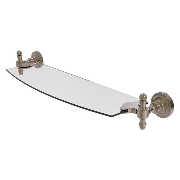 Allied Brass Retro Dot Antique Pewter 18-in Glass Shelf