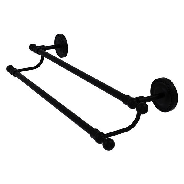 Allied Brass Regal Matte Black 24-in Double Towel Bar