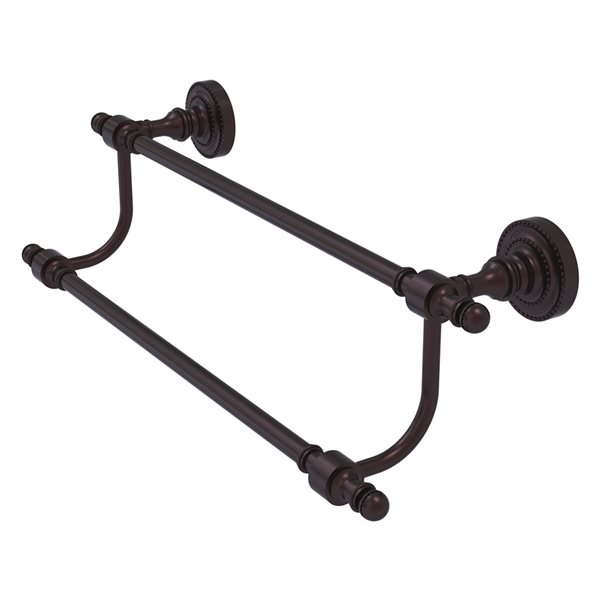 Allied Brass Retro Dot Antique Bronze 30-in Double Towel Bar