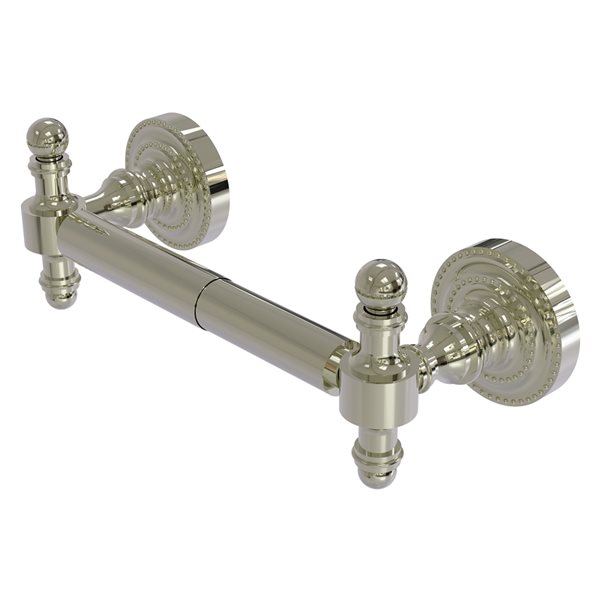Allied Brass Retro Dot Polished Nickel 2-Post Toilet Tissue Holder
