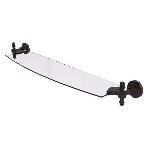 Allied Brass Retro Dot Venetian Bronze 24-in Glass Shelf