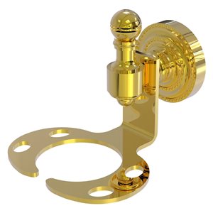 Allied Brass Retro Dot Polished Brass Collection Tumbler and Toothbrush Holder