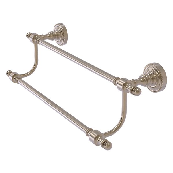 Allied Brass Retro Dot Antique Pewter 18-in Double Towel Bar