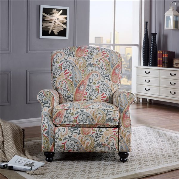 red paisley recliner