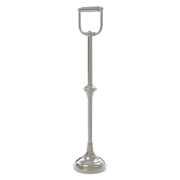 Allied Brass Satin Nickel Freestanding Brass Toilet Paper Holder