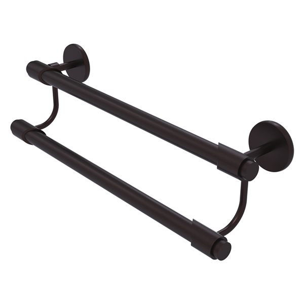 Allied Brass Tribecca Antique Bronze 24-in Double Towel Bar