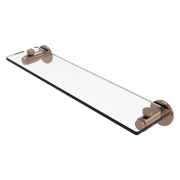 Allied Brass Tribecca Brushed Bronze 22-in Glass Bathroom Shelf