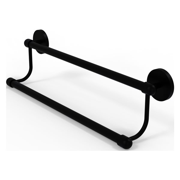 Allied Brass Tango Matte Black 36-in Double Towel Bar