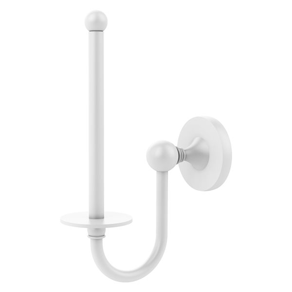 Allied Brass Shadwell Matte White Single Post Wall Mount Toilet Paper Holder