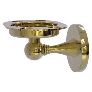 Allied Brass Shadwell Unlacquered Brass Tumbler and Toothbrush Holder