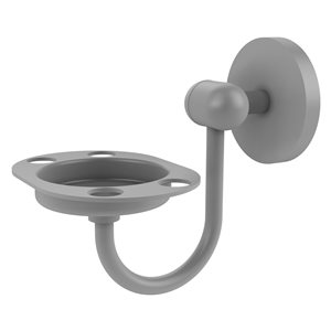 Allied Brass Tango Matte Grey Brass Tumbler and Toothbrush Holder