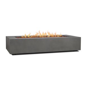 Real Flame Aegean 70-in Weathered Slate Rectangular Outdoor Fireplace